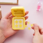 Blue/Yellow Stars Hydrocolloid Pimple Patches with Mirror Storage Box,Acne Spot Stickers For Face,Temporary Mirror Makeup Tool - Image 3