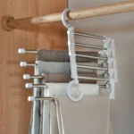 Trouser Rack Hangers Stainless Steel Folding Pant Rack Tie Hanger Shelves