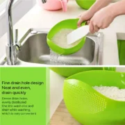 Rice Washing Filter Strainer Basket Colander Sieve Fruit Vegetable Bowl Drainer - Image 4