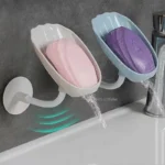 New Leaf Shape Soap Box Drain Soap Holder Box Bathroom Accessories