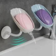 New Leaf Shape Soap Box Drain Soap Holder Box Bathroom Accessories
