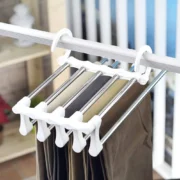 Trouser Rack Hangers Stainless Steel Folding Pant Rack Tie Hanger Shelves - Image 6