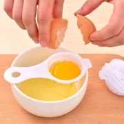 1PC Egg Yolk Separator Divider White Plastic Convenient Household Eggs Tool - Image 2