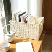 Woven Storage Basket Large Sundries Snack Toy Organizer Basket Wardrobe Closet Organzier - Image 3