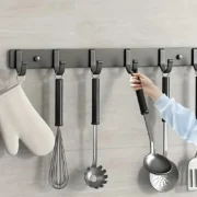 Suitable for bathroom, living room, kitchen, modern wall rod storage hooks