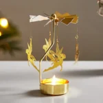 Metal Rotating Spinner Carousel Candle Tea Light Holder Table Rotating Transfer Windmill