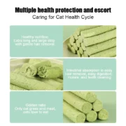 6pcs/set Cat Grass Scented Stick Pet Snacks Hairball Removal - Image 3
