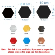 12Pcs 3D Mirror Wall Sticker DIY Hexagon Shape wall sticker Removable Living-Room - Image 4