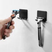 Bathroom Space Aluminum Razor Holder Storage Hook Wall Men Shaving Shaver Shelf - Image 3