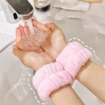 1 Pair Wrist Spa Washband Microfiber Wrist Wash Towel Band Wristbands for Washing