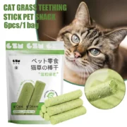 6pcs/set Cat Grass Scented Stick Pet Snacks Hairball Removal - Image 4