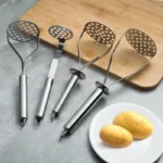 4-styles Stainless Steel Potato Masher Kitchen Pumpkin Garlic Vegetable Fruit