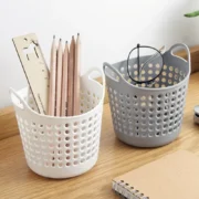 Mini Desktop Storage Basket Creativity Fashion Hollow Toy Basket Plastic Table Sundries - Image 4