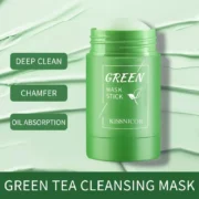Face Clean Mask Green Tea Cleansing Stick Mask Shrink pores Deep Blackhead Remover facial Cleansing Moisturizing Mask 40g - Image 5