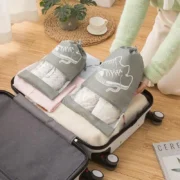 Reusable Non-woven Shoes Storage Organizer Bags Travel Portable Closet Bag - Image 4