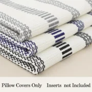 Olanly Cotton Pillow Cover 45x45cm Striped Cushion Cover Decorative Pillowcase For Sofa - Image 6